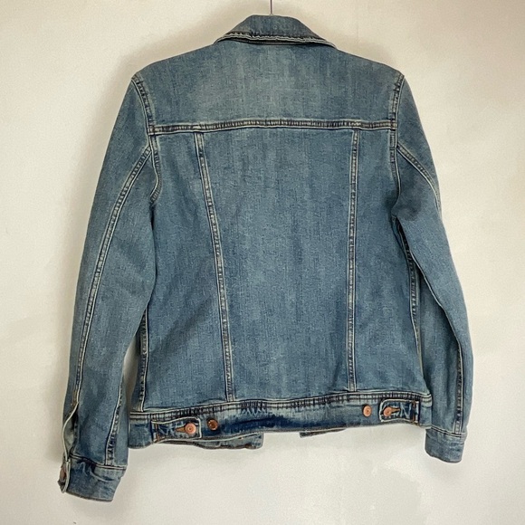 Vintage Jean Jacket Custom 80s 90s Pinback Buttons Pins Blue Denim Size Medium - Picture 3 of 7